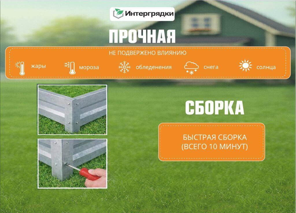 Клумба 3-х ярусная высотой 15 см