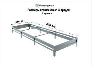Комплект из 3-х грядок для огорода и теплицы